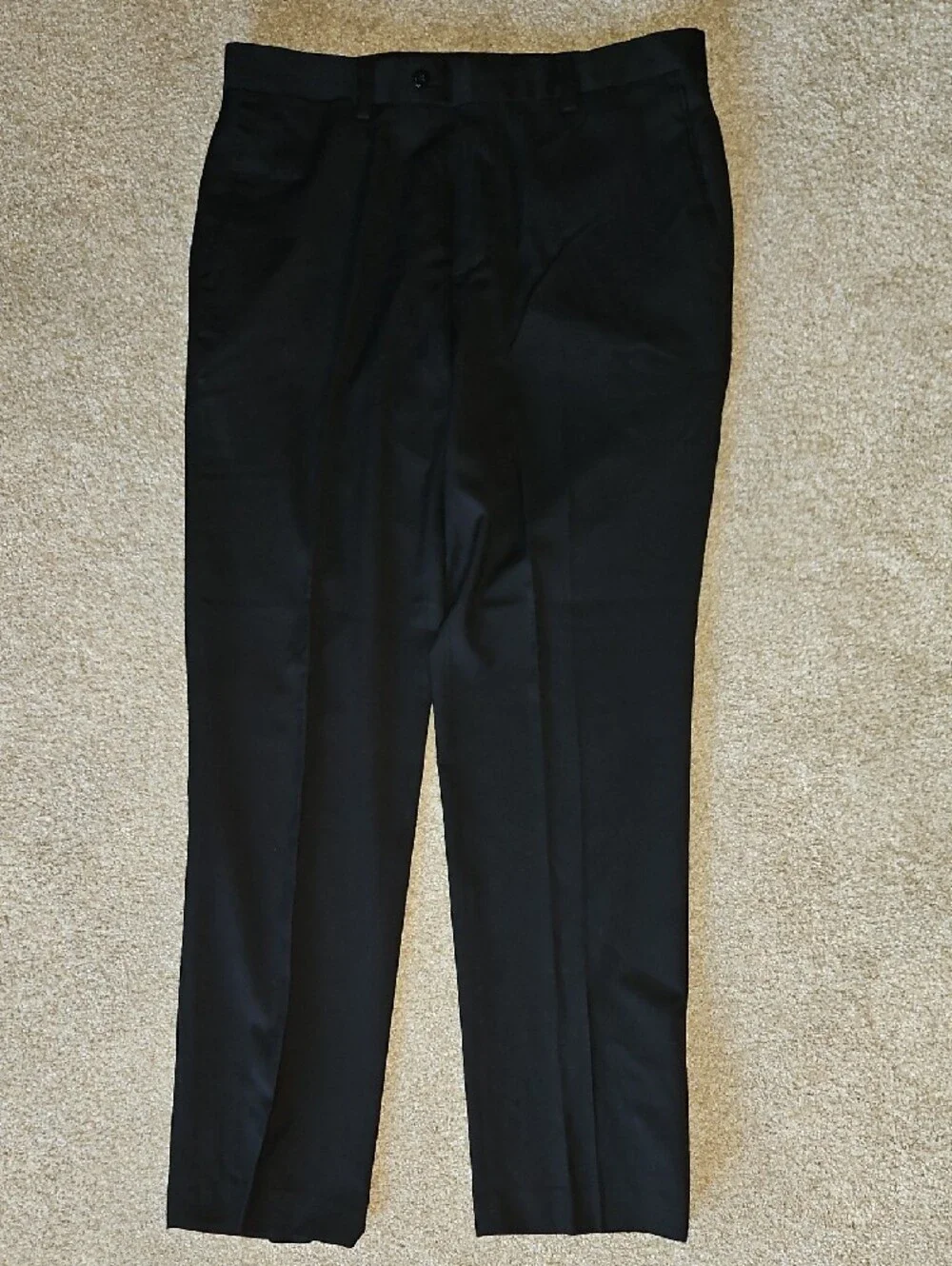 Louis Raphael Size W35XL32 Men's Black Classic Dress Pants - Modern Fit